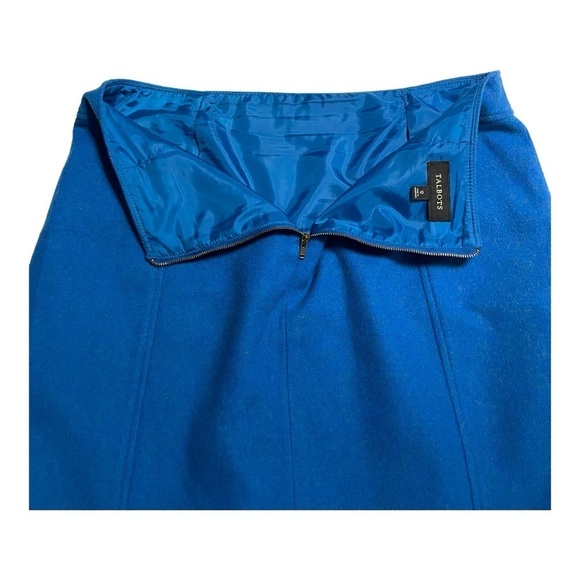 Talbots Royal Blue Straight Wool Blend Skirt size 12 - Picture 5 of 8